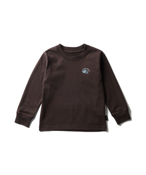 Snow Peak（スノーピーク）の「Snow Peak / Living With Nature L/S T-Shirt Kids リビング・ウィズ・ネイチャー ロング Tシャツ キッズ（Tシャツ/カットソー・キッズ・アイボリー/ブラウン/パープル・125cm/110cm/140cm/95cm）」の3枚目の写真