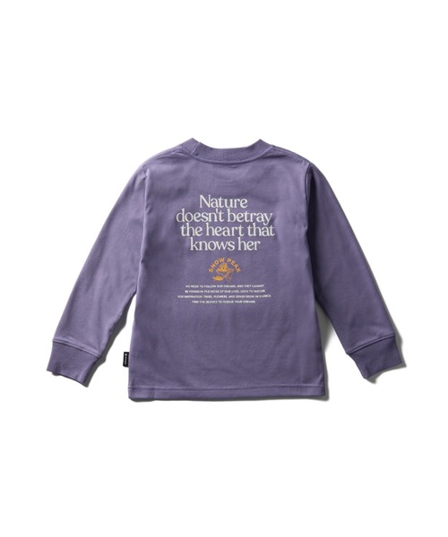 Snow Peak（スノーピーク）の「Snow Peak / Living With Nature L/S T-Shirt Kids リビング・ウィズ・ネイチャー ロング Tシャツ キッズ（Tシャツ/カットソー・キッズ・アイボリー/ブラウン/パープル・125cm/110cm/140cm/95cm）」の6枚目の写真