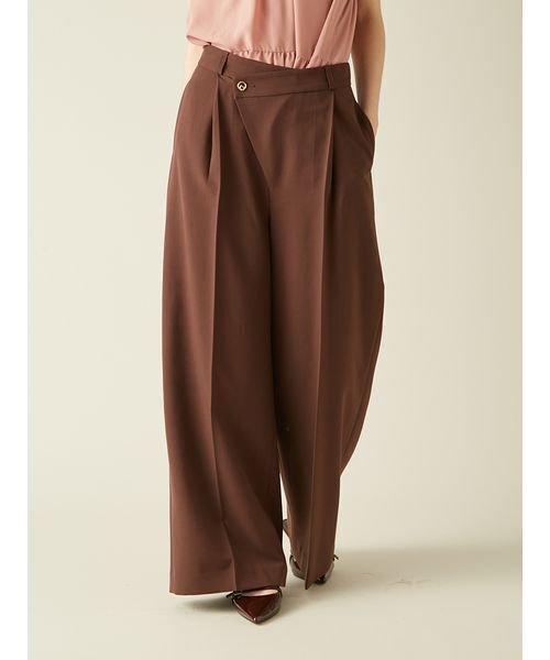 LILY BROWN（リリーブラウン）の「アシメデザインワイドパンツ（その他パンツ・レディース・グレー/ブラック/ブラウン/ベージュ・0/1）」の3枚目の写真