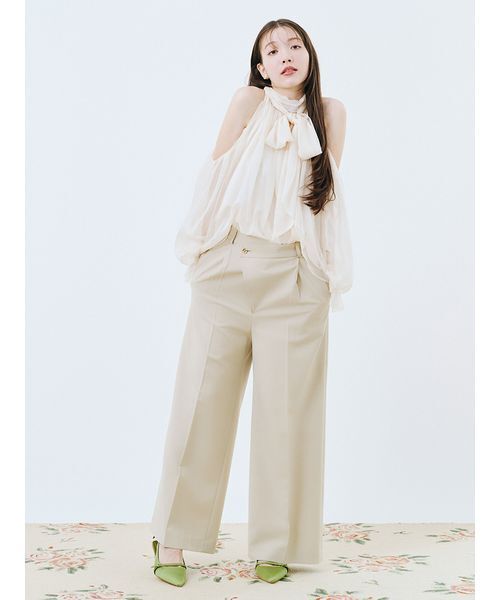 LILY BROWN（リリーブラウン）の「アシメデザインワイドパンツ（その他パンツ・レディース・グレー/ブラック/ブラウン/ベージュ・0/1）」の6枚目の写真