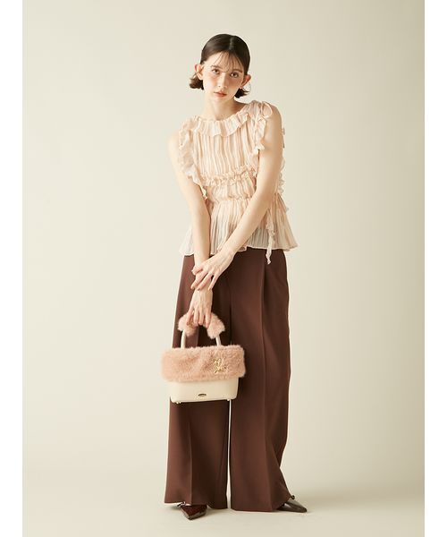 LILY BROWN（リリーブラウン）の「アシメデザインワイドパンツ（その他パンツ・レディース・グレー/ブラック/ブラウン/ベージュ・0/1）」の19枚目の写真