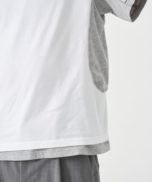 CONZ(コンズ)の「別注 LAYERD SHORT SLEEVE T-SHIRT(Tシャツ/カットソー・メンズ・ホワイト/ブラック/ダークグレー・2/3/1)」の21枚目の写真