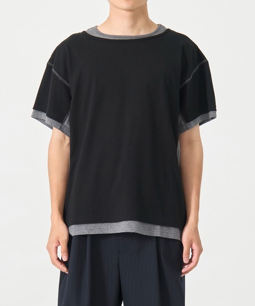 CONZ(コンズ)の「別注 LAYERD SHORT SLEEVE T-SHIRT(Tシャツ/カットソー・メンズ・ホワイト/ブラック/ダークグレー・2/3/1)」の20枚目の写真