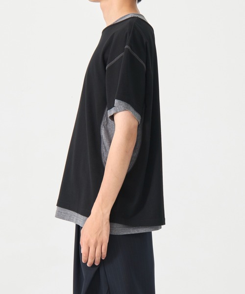 CONZ(コンズ)の「別注 LAYERD SHORT SLEEVE T-SHIRT(Tシャツ/カットソー・メンズ・ホワイト/ブラック/ダークグレー・2/3/1)」の19枚目の写真