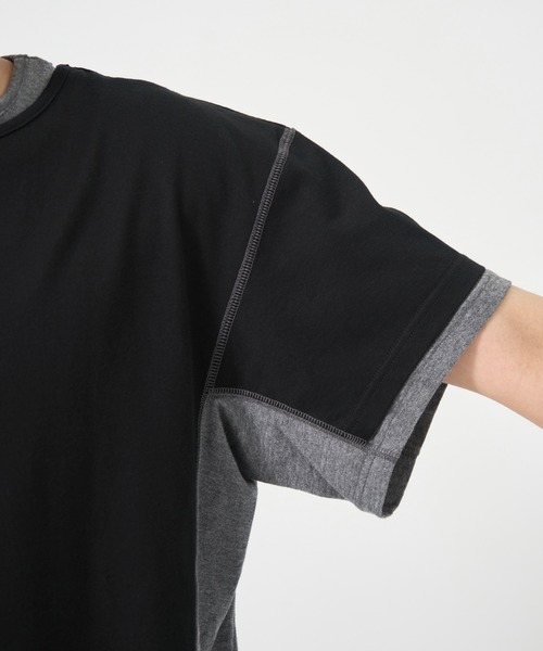 CONZ(コンズ)の「別注 LAYERD SHORT SLEEVE T-SHIRT(Tシャツ/カットソー・メンズ・ホワイト/ブラック/ダークグレー・2/3/1)」の16枚目の写真