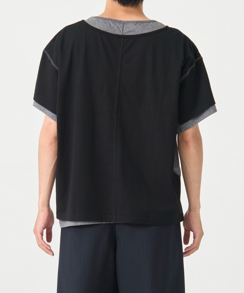 CONZ(コンズ)の「別注 LAYERD SHORT SLEEVE T-SHIRT(Tシャツ/カットソー・メンズ・ホワイト/ブラック/ダークグレー・2/3/1)」の18枚目の写真