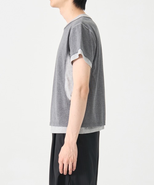 CONZ(コンズ)の「別注 LAYERD SHORT SLEEVE T-SHIRT(Tシャツ/カットソー・メンズ・ホワイト/ブラック/ダークグレー・2/3/1)」の12枚目の写真