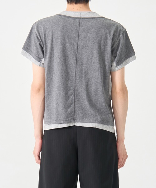 CONZ(コンズ)の「別注 LAYERD SHORT SLEEVE T-SHIRT(Tシャツ/カットソー・メンズ・ホワイト/ブラック/ダークグレー・2/3/1)」の11枚目の写真