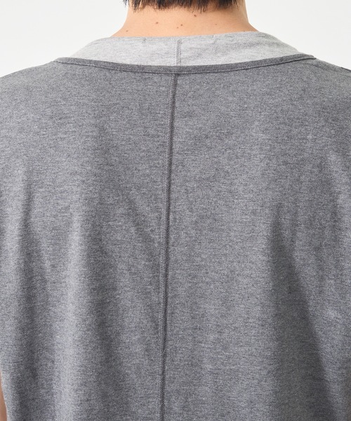 CONZ(コンズ)の「別注 LAYERD SHORT SLEEVE T-SHIRT(Tシャツ/カットソー・メンズ・ホワイト/ブラック/ダークグレー・2/3/1)」の8枚目の写真