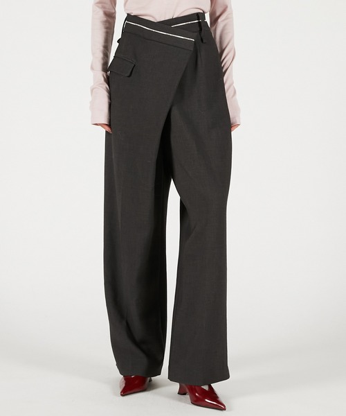 PRANK PROJECT（プランクプロジェクト）の「オーバーラップパンツ / Overlap Pants（その他パンツ・レディース・ブラック/チャコールグレー・36/38）」の2枚目の写真