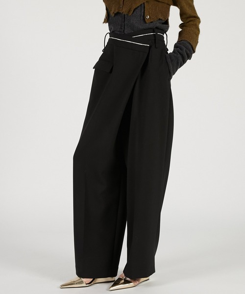 PRANK PROJECT（プランクプロジェクト）の「オーバーラップパンツ / Overlap Pants（その他パンツ・レディース・ブラック/チャコールグレー・36/38）」の8枚目の写真