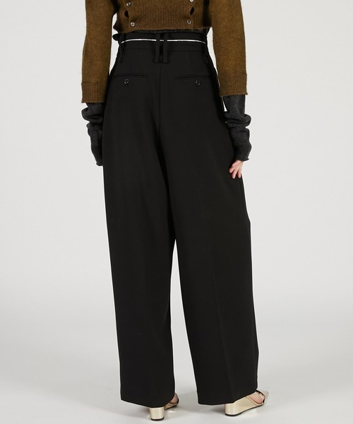 PRANK PROJECT（プランクプロジェクト）の「オーバーラップパンツ / Overlap Pants（その他パンツ・レディース・ブラック/チャコールグレー・36/38）」の9枚目の写真