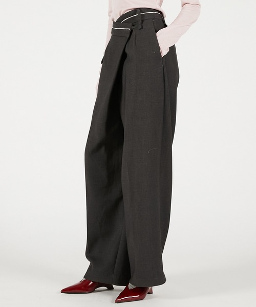 PRANK PROJECT（プランクプロジェクト）の「オーバーラップパンツ / Overlap Pants（その他パンツ・レディース・ブラック/チャコールグレー・36/38）」の20枚目の写真