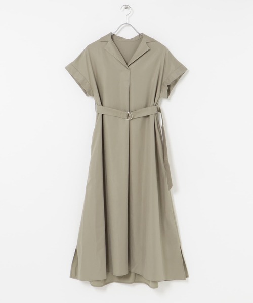URBAN RESEARCH ROSSO WOMEN（アーバンリサーチ　ロッソ）の「オープンカラーベルト付ワンピース（ワンピース・レディース・チャコールグレー・FREE）」の12枚目の写真