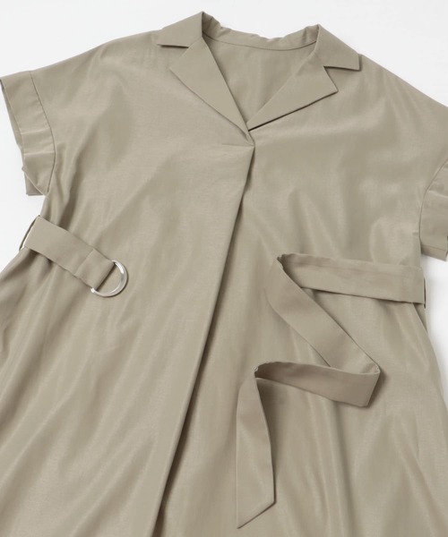 URBAN RESEARCH ROSSO WOMEN（アーバンリサーチ　ロッソ）の「オープンカラーベルト付ワンピース（ワンピース・レディース・チャコールグレー・FREE）」の13枚目の写真