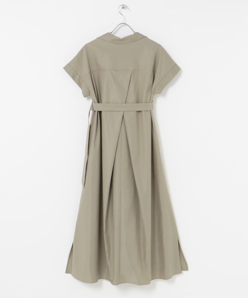 URBAN RESEARCH ROSSO WOMEN（アーバンリサーチ　ロッソ）の「オープンカラーベルト付ワンピース（ワンピース・レディース・チャコールグレー・FREE）」の15枚目の写真