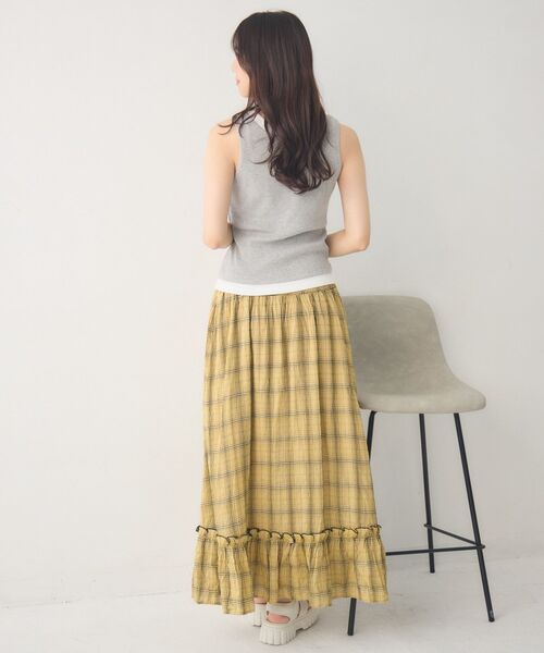 RETRO GIRL（レトロガール）の「カップ付きレイヤードタンク（タンクトップ・レディース・ブラック/ライトグレー/ブラウン・FREE）」の8枚目の写真