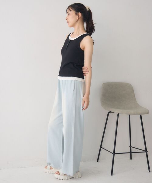 RETRO GIRL（レトロガール）の「カップ付きレイヤードタンク（タンクトップ・レディース・ブラック/ライトグレー/ブラウン・FREE）」の17枚目の写真