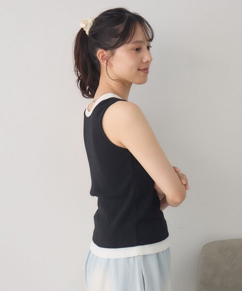 RETRO GIRL（レトロガール）の「カップ付きレイヤードタンク（タンクトップ・レディース・ブラック/ライトグレー/ブラウン・FREE）」の19枚目の写真