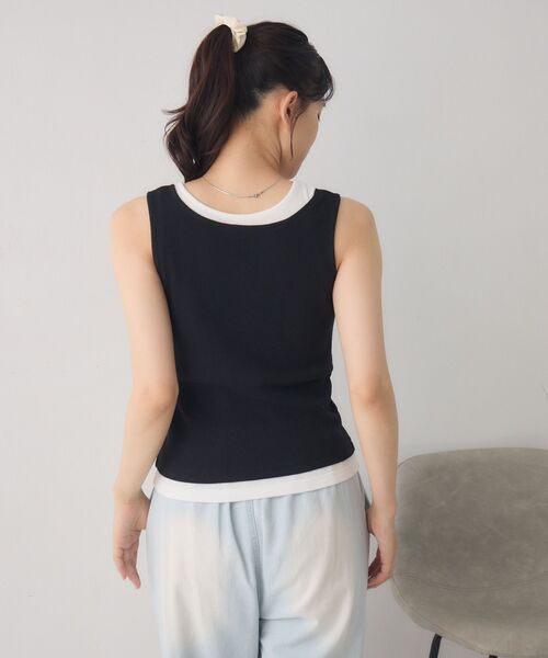 RETRO GIRL（レトロガール）の「カップ付きレイヤードタンク（タンクトップ・レディース・ブラック/ライトグレー/ブラウン・FREE）」の20枚目の写真