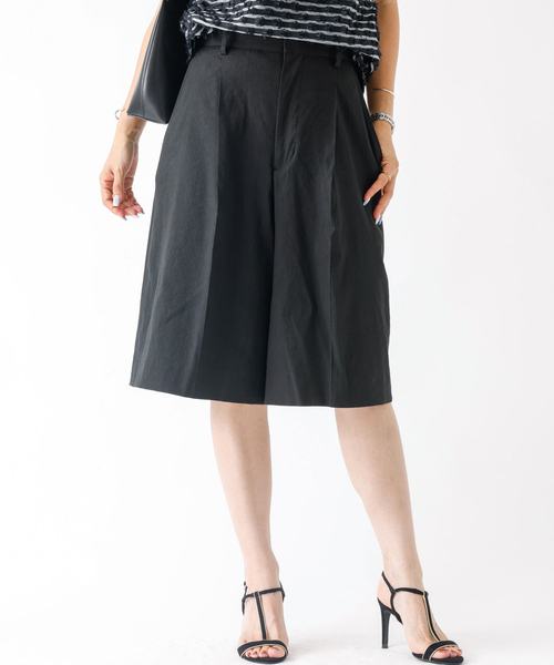 DESIGNWORKS(デザインワークス)の「リネンヴィスコースハイウエストハーフパンツ(その他パンツ・レディース・アイボリー/ブラック・36/38)」の16枚目の写真