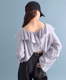 ラッフルボレロブラウス