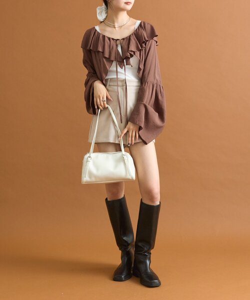 mystic(ミスティック)の「【4色展開◎】ラッフルボレロブラウス(シャツ/ブラウス・レディース・ブルー/オフホワイト/ブラック/ブラウン・FREE)」の21枚目の写真