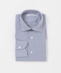 『イージーケア』LIFE STYLE TAILOR　セミワイドチェックシャツ