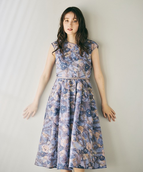 Audie a Muses(オーディアミューズ)の「アールヌーボー調刺繍ワンピース(ワンピース・レディース・ブルー/グリーン・38/40/42/36)」の6枚目の写真