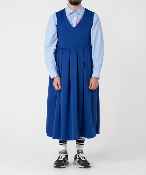 門倉太久斗/22世紀ジェダイ jersey midi dress blue（ワンピース