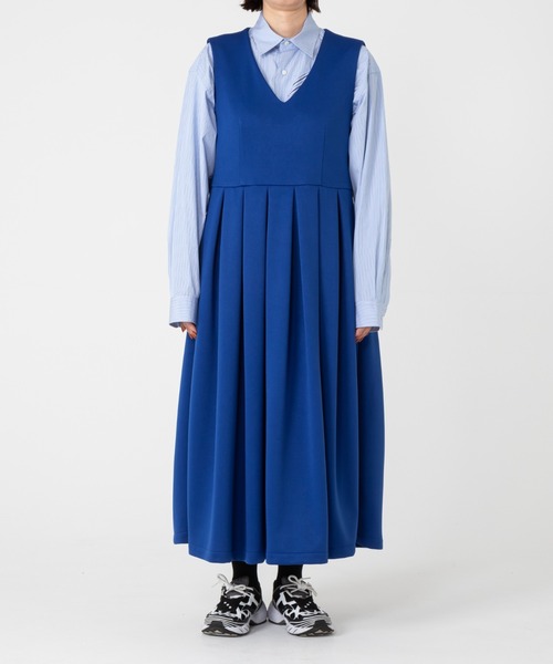 門倉太久斗/22世紀ジェダイ jersey midi dress blue（ワンピース