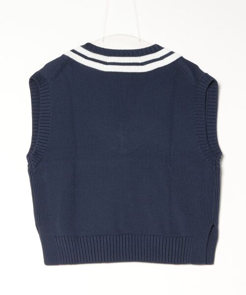 POLO GOLF（ポロ ゴルフ）の「コットンブレンド クリケット セーター ベスト（ベスト・レディース・ネイビー系1・L/S/M/XS/XXS）」の3枚目の写真