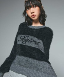 ガール　長袖ニット セール】ANGEL JACQUARD KNIT TOP（ニット/セーター）｜X-girl