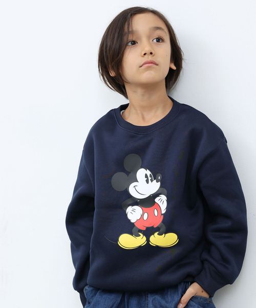 セール】キッズ MICKEY MOUSE ミッキー 裏起毛 オーバーサイズ