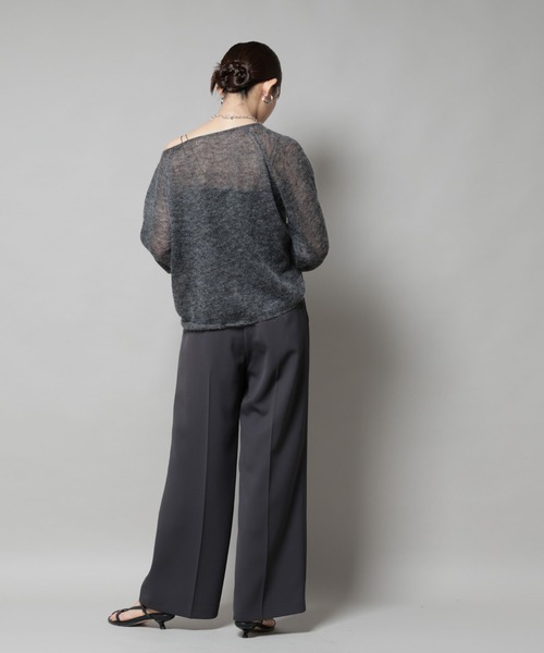 NANO universe（ナノユニバース）の「ツイルワイドスラックス（スラックス・レディース・ダークブラウン/アイボリー/チャコール・M/S）」の22枚目の写真