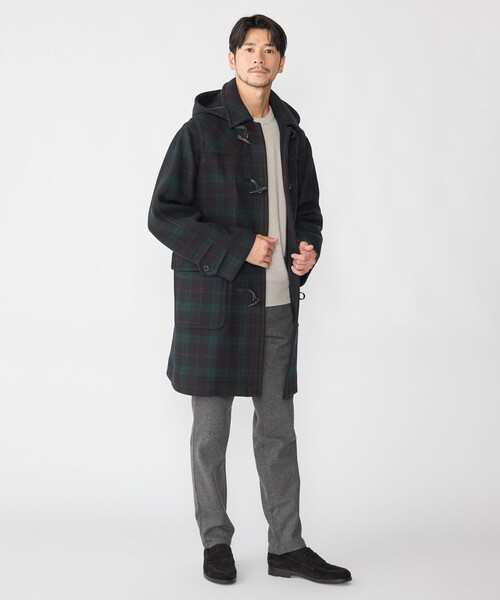 SHIPS（シップス）の「SHIPS: SHIPSタータン ダッフルコート（ダッフルコート・メンズ・ダークブルー・94/95/96/93）」の2枚目の写真