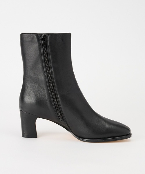 BARNYARDSTORM（バンヤードストーム）の「BARNYARDSTORM / シープレザーヒールブーツ（ブーツ・レディース・ライトブラウン/ブラック/ベージュ・39/38/37/36）」の6枚目の写真