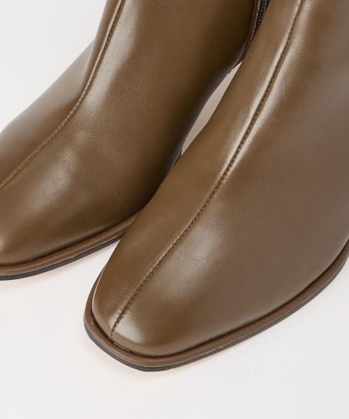 BARNYARDSTORM（バンヤードストーム）の「BARNYARDSTORM / シープレザーヒールブーツ（ブーツ・レディース・ライトブラウン/ブラック/ベージュ・39/38/37/36）」の14枚目の写真