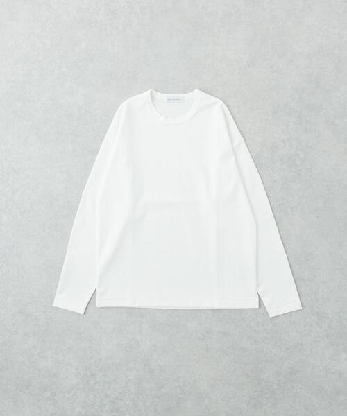 URBAN RESEARCH(アーバンリサーチ)の「コットンナイロンスムージーロングスリーブ(Tシャツ/カットソー・メンズ・ホワイト/ブラック/ベージュ/グレー・SMALL/MEDIUM/LARGE)」の2枚目の写真