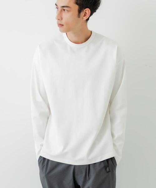 URBAN RESEARCH(アーバンリサーチ)の「コットンナイロンスムージーロングスリーブ(Tシャツ/カットソー・メンズ・ホワイト/ブラック/ベージュ/グレー・SMALL/MEDIUM/LARGE)」の5枚目の写真
