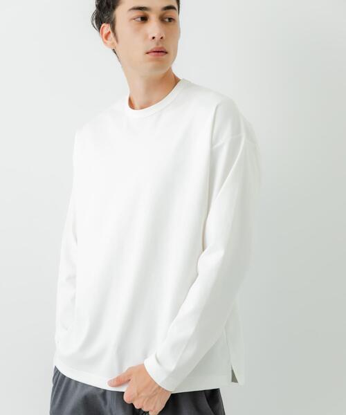 URBAN RESEARCH(アーバンリサーチ)の「コットンナイロンスムージーロングスリーブ(Tシャツ/カットソー・メンズ・ホワイト/ブラック/ベージュ/グレー・SMALL/MEDIUM/LARGE)」の6枚目の写真