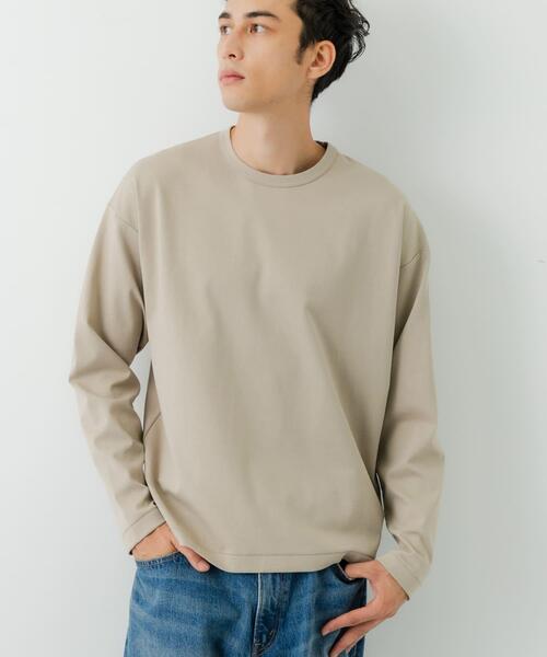 URBAN RESEARCH(アーバンリサーチ)の「コットンナイロンスムージーロングスリーブ(Tシャツ/カットソー・メンズ・ホワイト/ブラック/ベージュ/グレー・SMALL/MEDIUM/LARGE)」の12枚目の写真