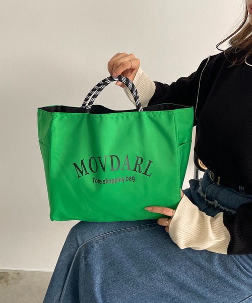 リバーシブル】 ビッグ ロゴ トートバッグ M（トートバッグ