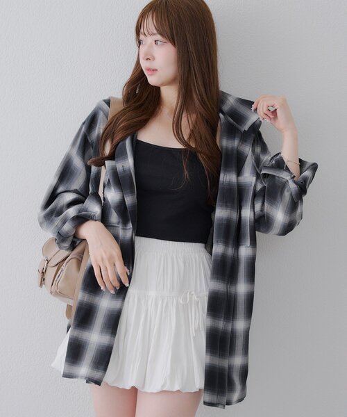 continuer de NICE CLAUP(コンティニューデナイスクラップ)の「フード付チェックオーバーシャツ(シャツ/ブラウス・レディース・ブラック系その他/レッド系その他/ブルー系その他/ブラウン系その他・FREE)」の6枚目の写真