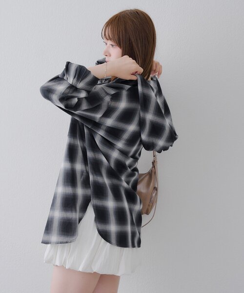 continuer de NICE CLAUP(コンティニューデナイスクラップ)の「フード付チェックオーバーシャツ(シャツ/ブラウス・レディース・ブラック系その他/レッド系その他/ブルー系その他/ブラウン系その他・FREE)」の9枚目の写真