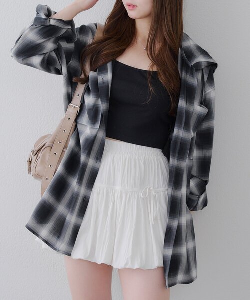 continuer de NICE CLAUP(コンティニューデナイスクラップ)の「フード付チェックオーバーシャツ(シャツ/ブラウス・レディース・ブラック系その他/レッド系その他/ブルー系その他/ブラウン系その他・FREE)」の11枚目の写真