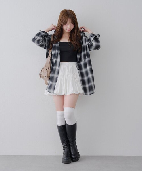 continuer de NICE CLAUP(コンティニューデナイスクラップ)の「フード付チェックオーバーシャツ(シャツ/ブラウス・レディース・ブラック系その他/レッド系その他/ブルー系その他/ブラウン系その他・FREE)」の14枚目の写真