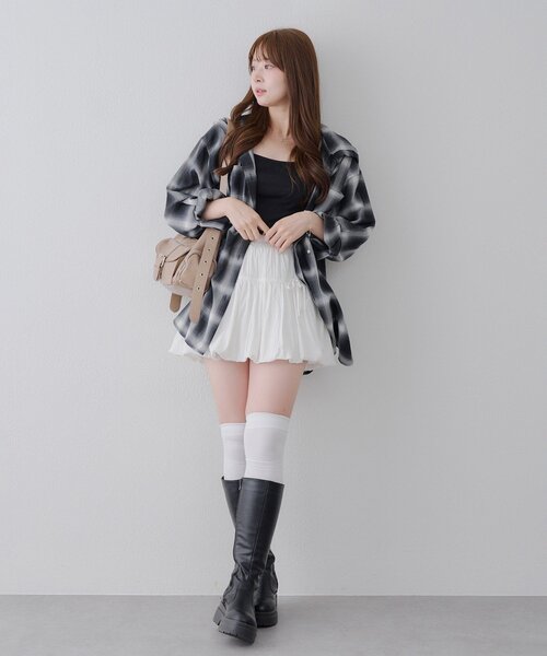 continuer de NICE CLAUP(コンティニューデナイスクラップ)の「フード付チェックオーバーシャツ(シャツ/ブラウス・レディース・ブラック系その他/レッド系その他/ブルー系その他/ブラウン系その他・FREE)」の16枚目の写真