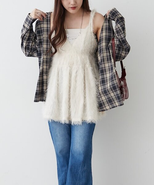 continuer de NICE CLAUP(コンティニューデナイスクラップ)の「フード付チェックオーバーシャツ(シャツ/ブラウス・レディース・ブラック系その他/レッド系その他/ブルー系その他/ブラウン系その他・FREE)」の22枚目の写真