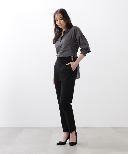 PINKY&DIANNE（ピンキーアンドダイアン）の「◆サイドボタンテーパードパンツ（その他パンツ・レディース・ブラック・36/38/40）」の6枚目の写真